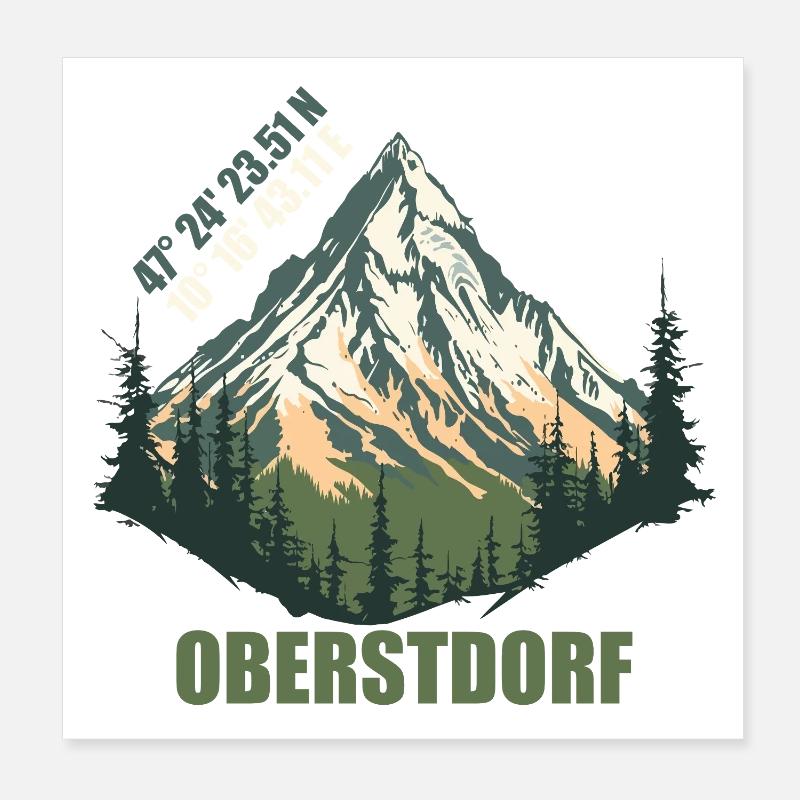 Oberstdorf Poster 20x20 cm