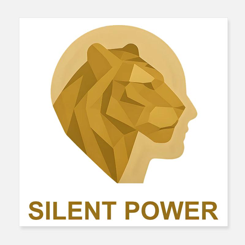 Puissance silencieuse Poster 20 x 20 cm