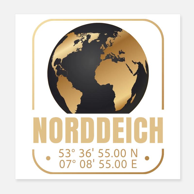 Norddeich Poster 20x20 cm
