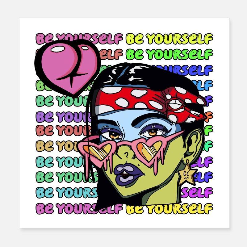 Seien Sie Sie selbst Poster 20x20 cm