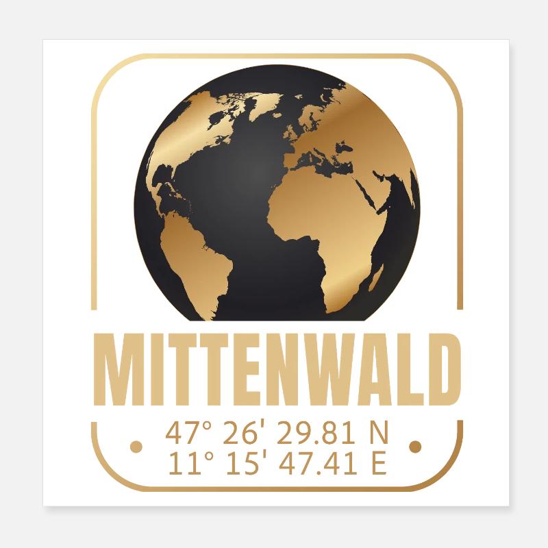 Mittenwald Poster 20x20 cm