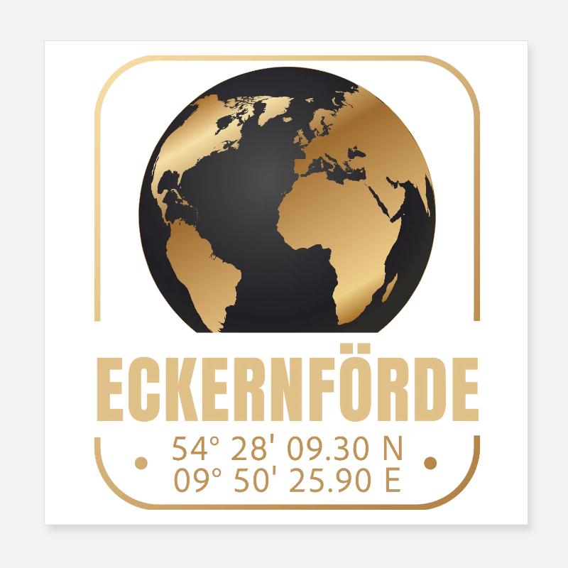 Eckernförde Poster 20x20 cm