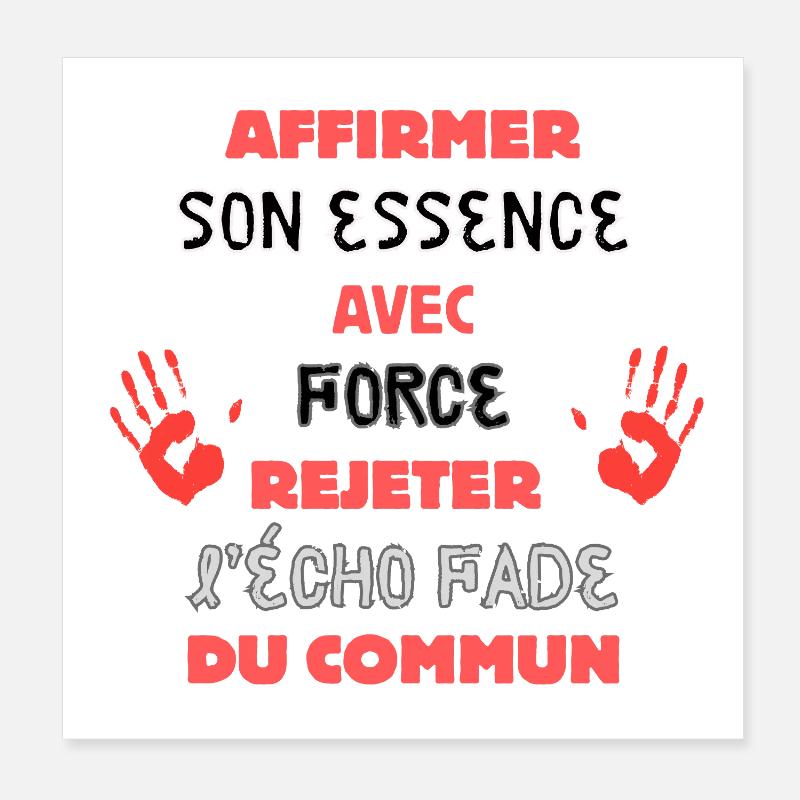 Mon essence contre le banal Poster 20 x 20 cm
