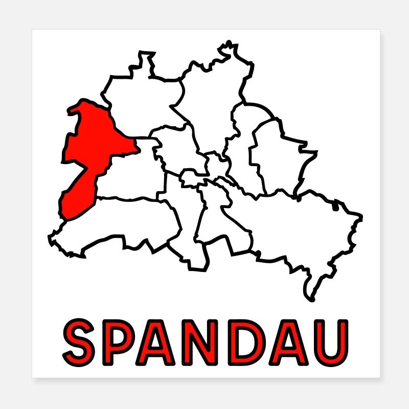 SPANDAU, un quartier de Berlin Poster 20 x 20 cm