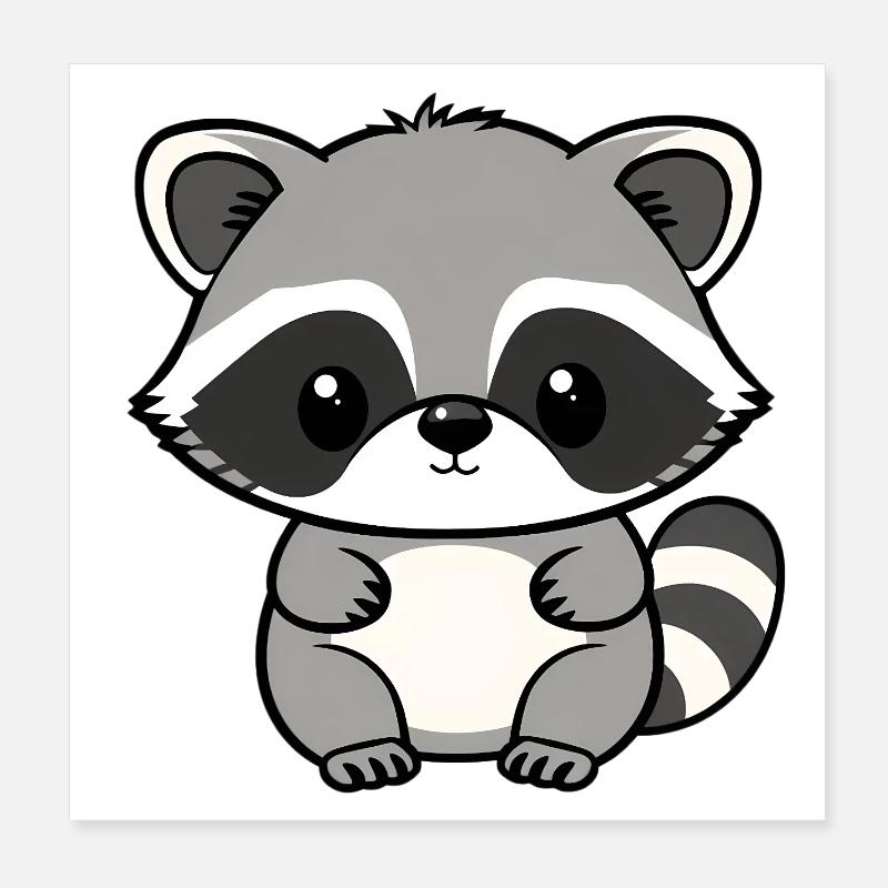 Raton laveur Poster 20 x 20 cm