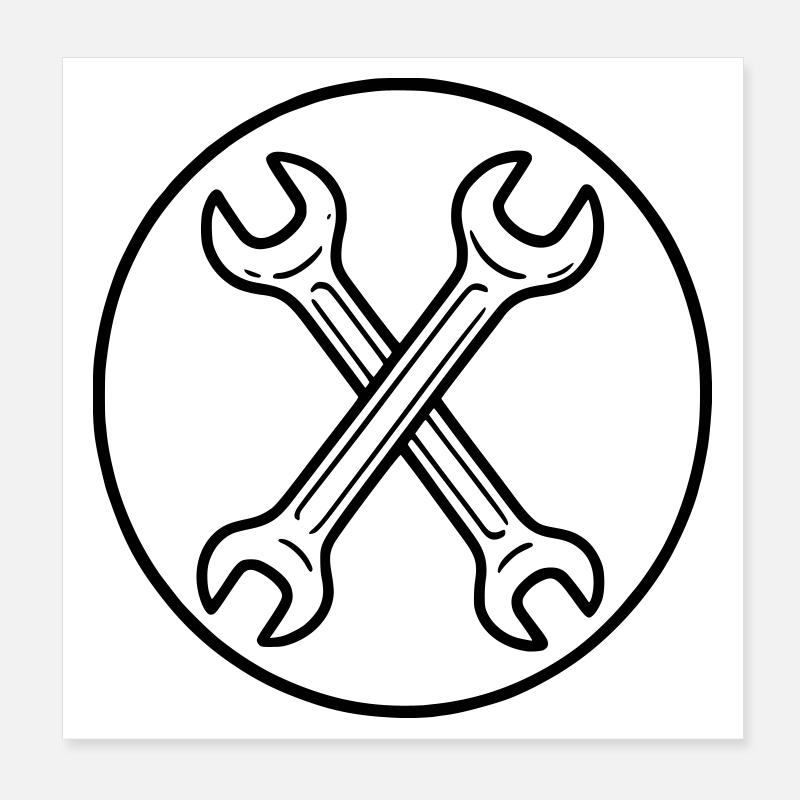 Flat Wrenches Poster 8" x 8" (20x20 cm)