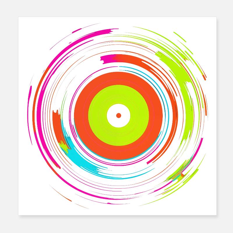 Disque vinyle Retrowave Poster 20 x 20 cm