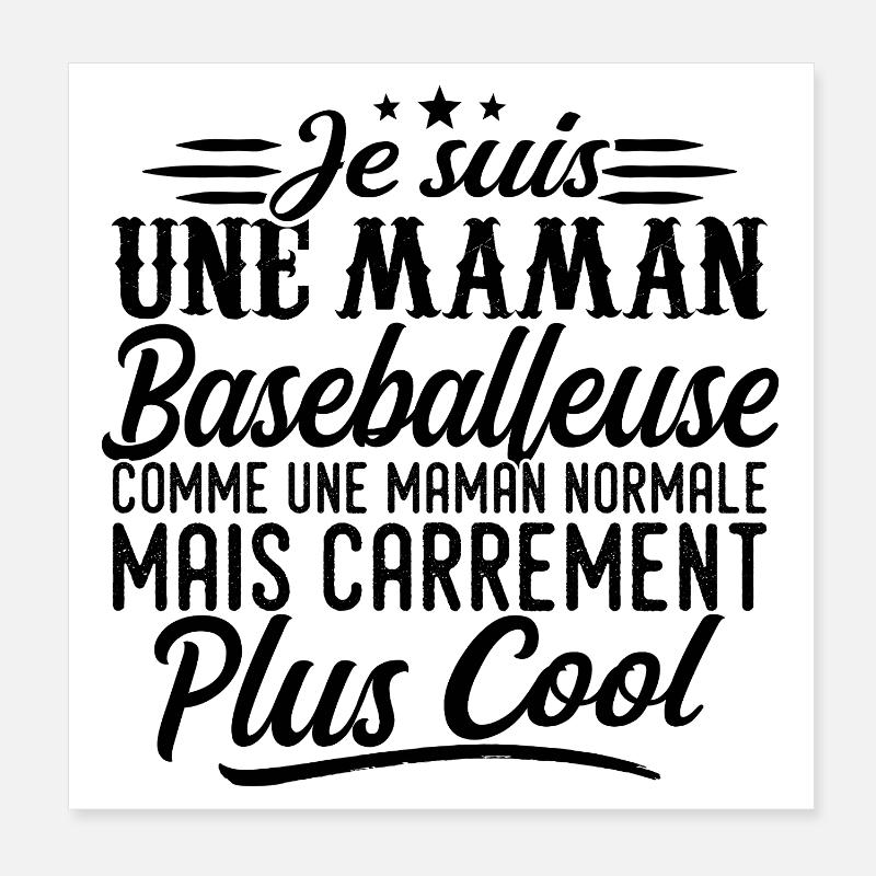Baseball-Mutter: Normal, aber knallharter Poster 20x20 cm