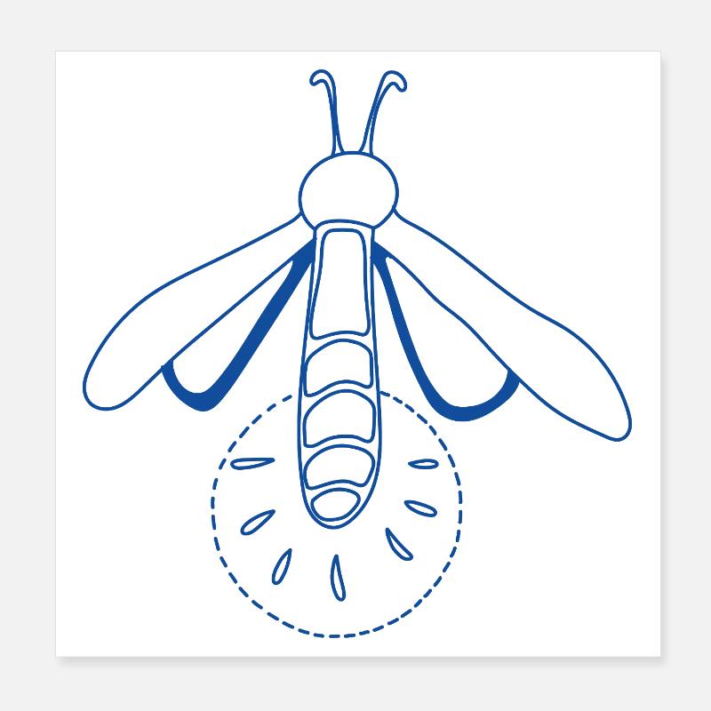 Firefly Poster 8" x 8" (20x20 cm)