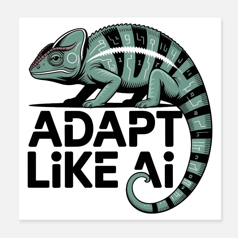 Cyber Caméléon Poster 20 x 20 cm