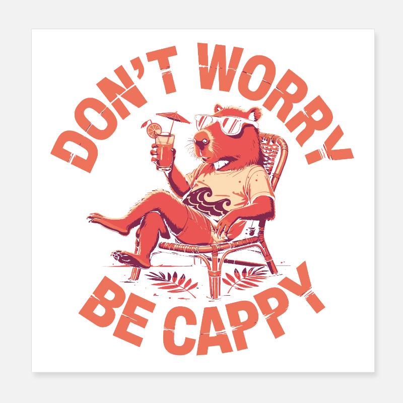 Capybara Cochon d’Inde Capybara Poster 20 x 20 cm