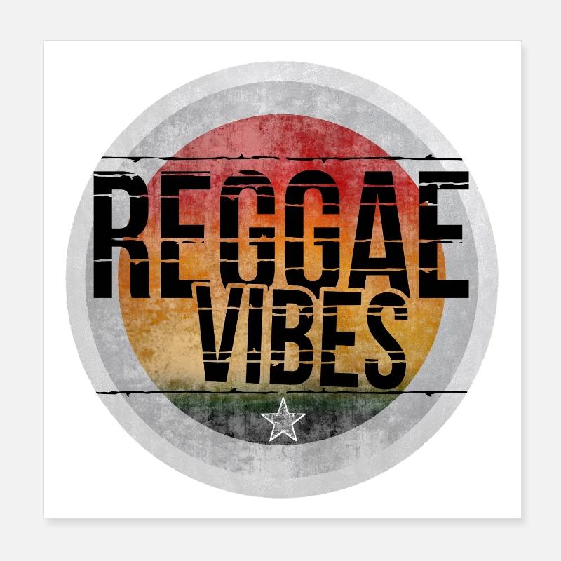 Ambiance reggae, design rétro Poster 20 x 20 cm