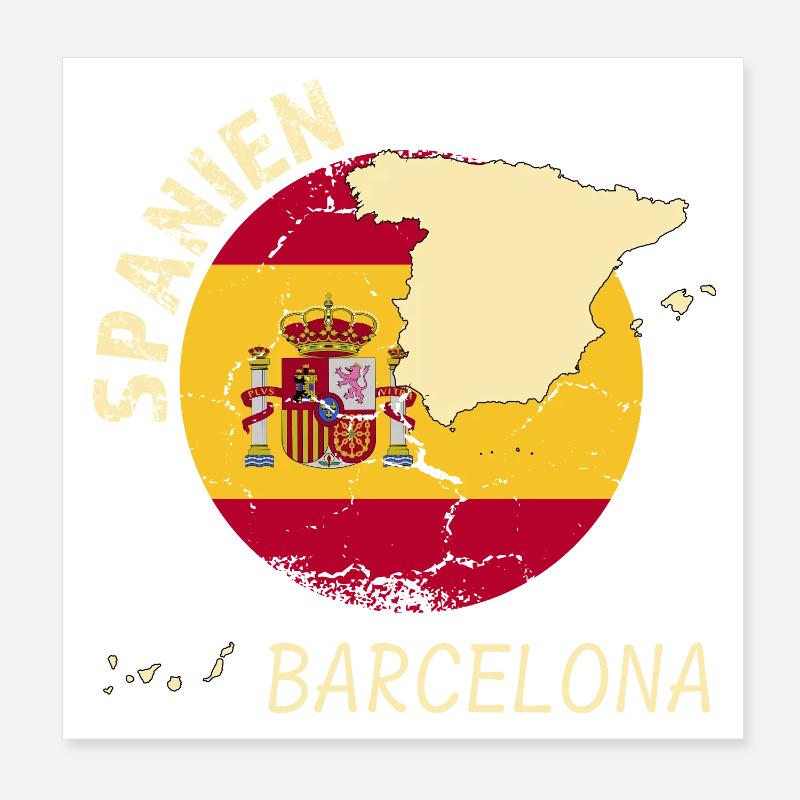 Barcelone Poster 20 x 20 cm