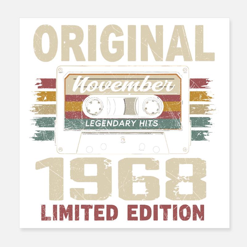 November 1968 Gift November 1968 Poster 8" x 8" (20x20 cm)