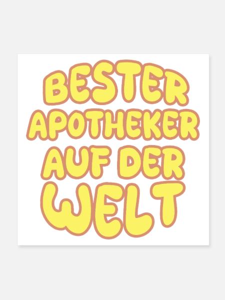 Apotheker als Berufung - Poster 20x20 cm - Weiß