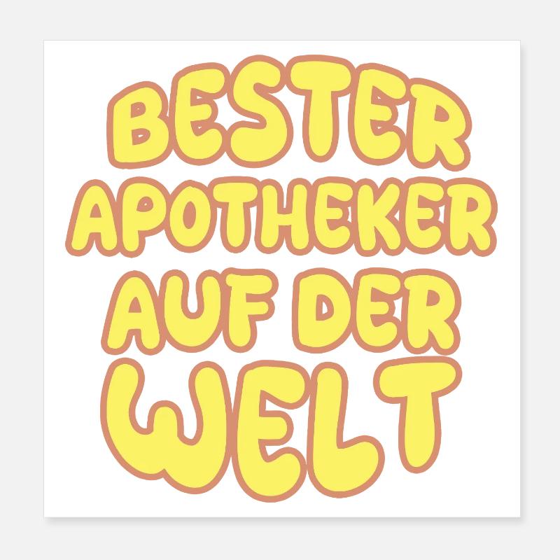 Pharmacien comme profession Poster 20 x 20 cm