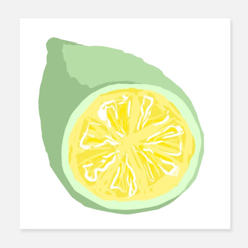 Tranche d’agrumes abstrait Poster 20 x 20 cm