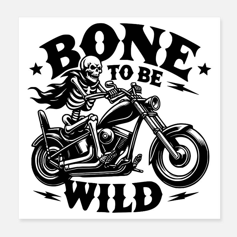 Knogle til at være vild Poster 20x20 cm