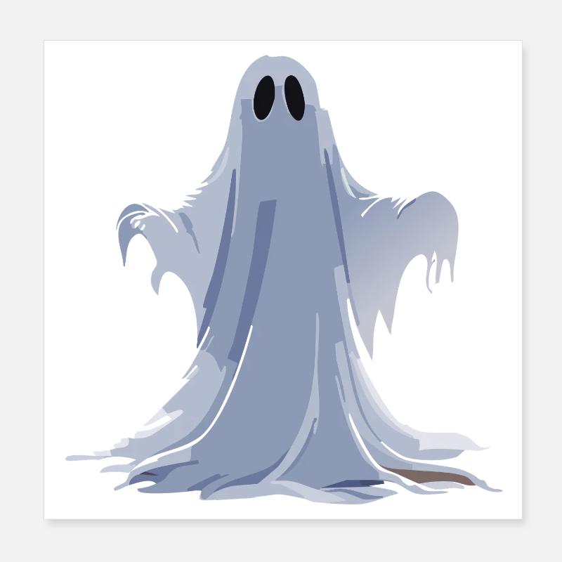 Halloween Spooky Ghost Poster 20x20 cm