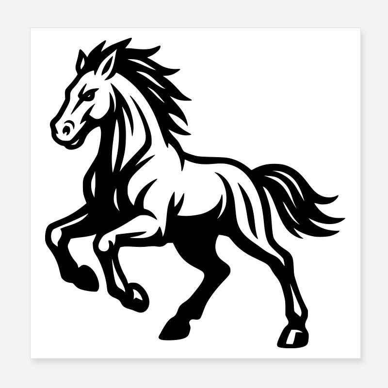 Pferd  Poster 20x20 cm