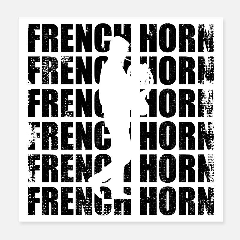 Waldhorn Poster 20x20 cm