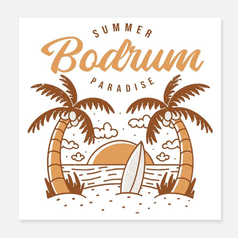 Türkisch Style Design – Sommerparadies Bodrum Poster 20x20 cm