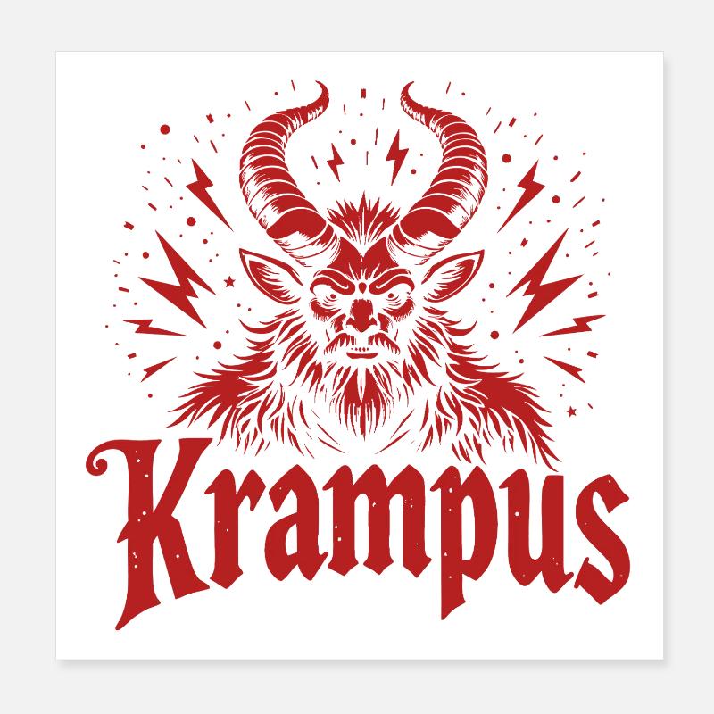 Krampus Poster 20x20 cm