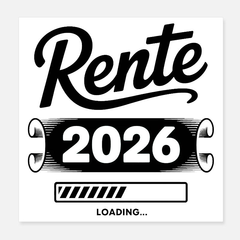 Compte à rebours de la rente 2026 Poster 20 x 20 cm