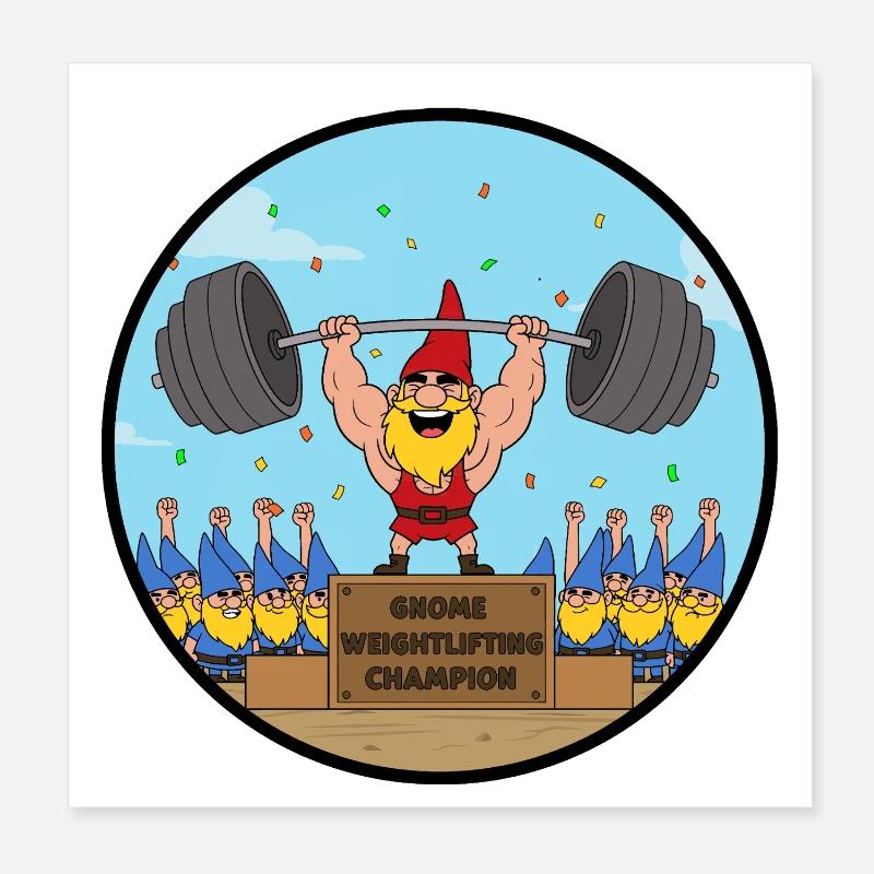 Gnomo Campione Poster 20x20 cm