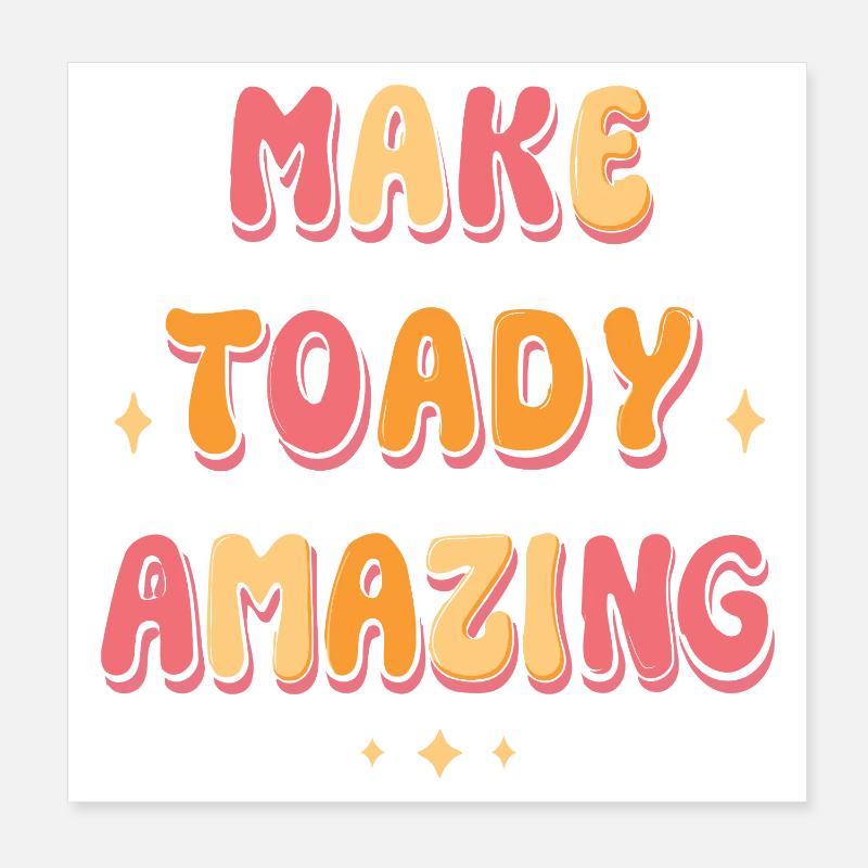 Heute wunderschön: Warme Farben Poster 20x20 cm