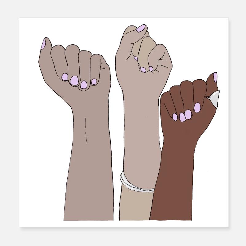 Power to all - Poster 20x20 cm - Weiß