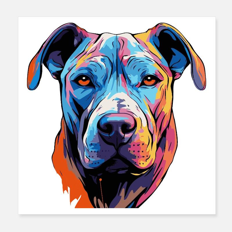 Hund Comic Pop Art Poster 20x20 cm