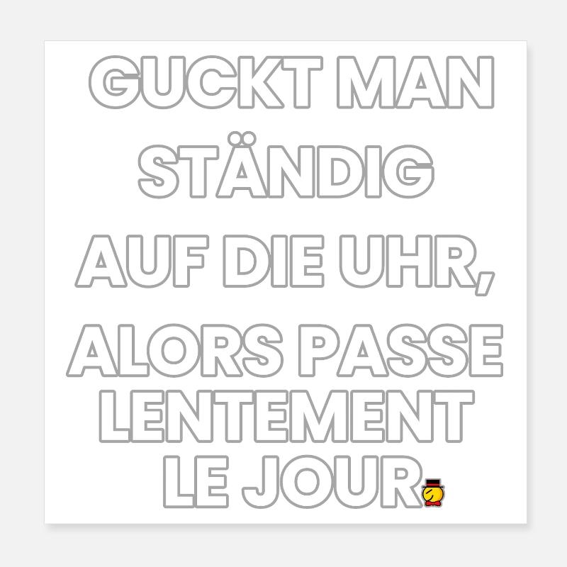 Germano-Français-Rime 2 (Ver. A) - Poster 20 x 20 cm - blanc