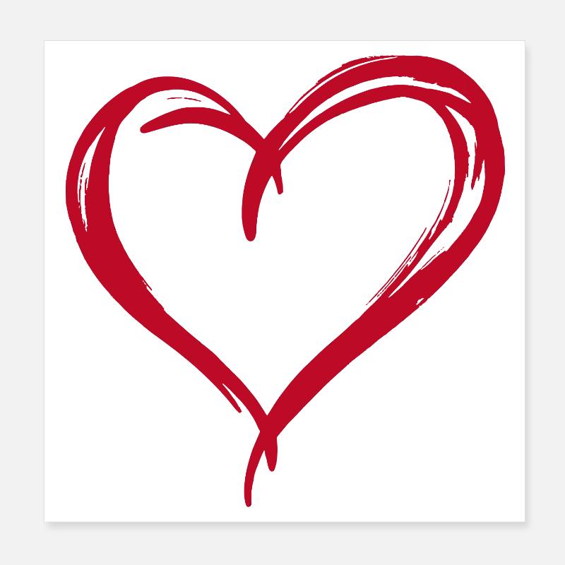 Herz Poster 20x20 cm