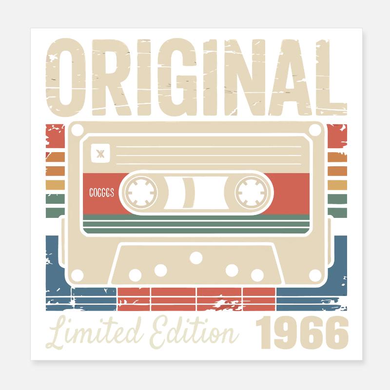 60th Anniversary - Vintage Gift 1966 Poster 8" x 8" (20x20 cm)