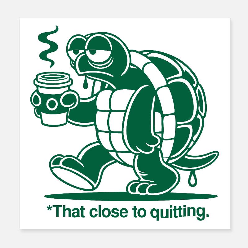 Große Erschöpfung Poster 20x20 cm