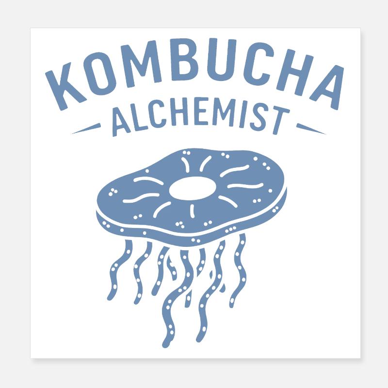 Fermentation minimaliste du kombucha Alchemist Poster 20 x 20 cm