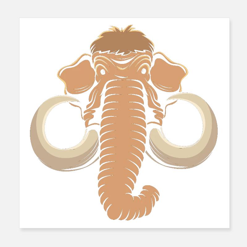 Mammut Poster 20x20 cm