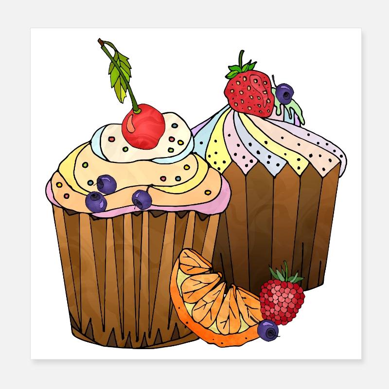 Gâteaux Poster 20 x 20 cm