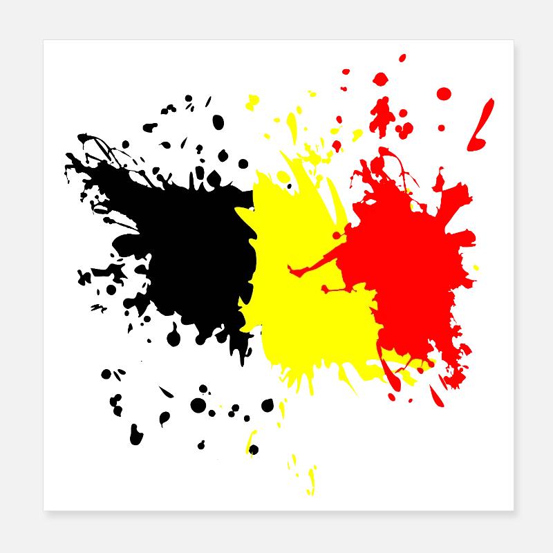 Belgium Splash Poster 8" x 8" (20x20 cm)