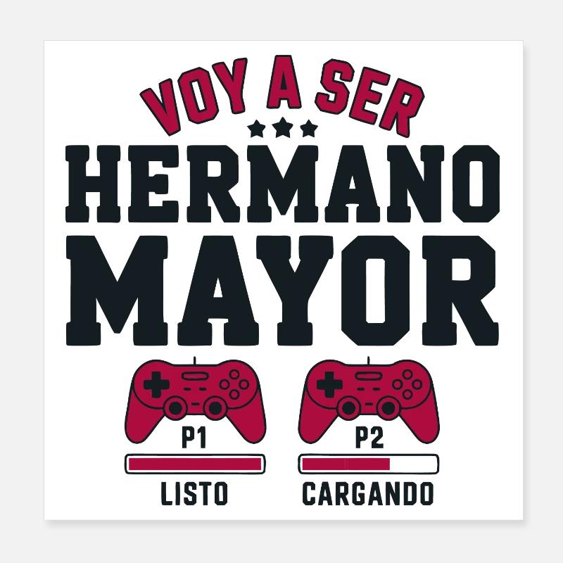 Ich werde ein großer Bruder sein Poster 20x20 cm