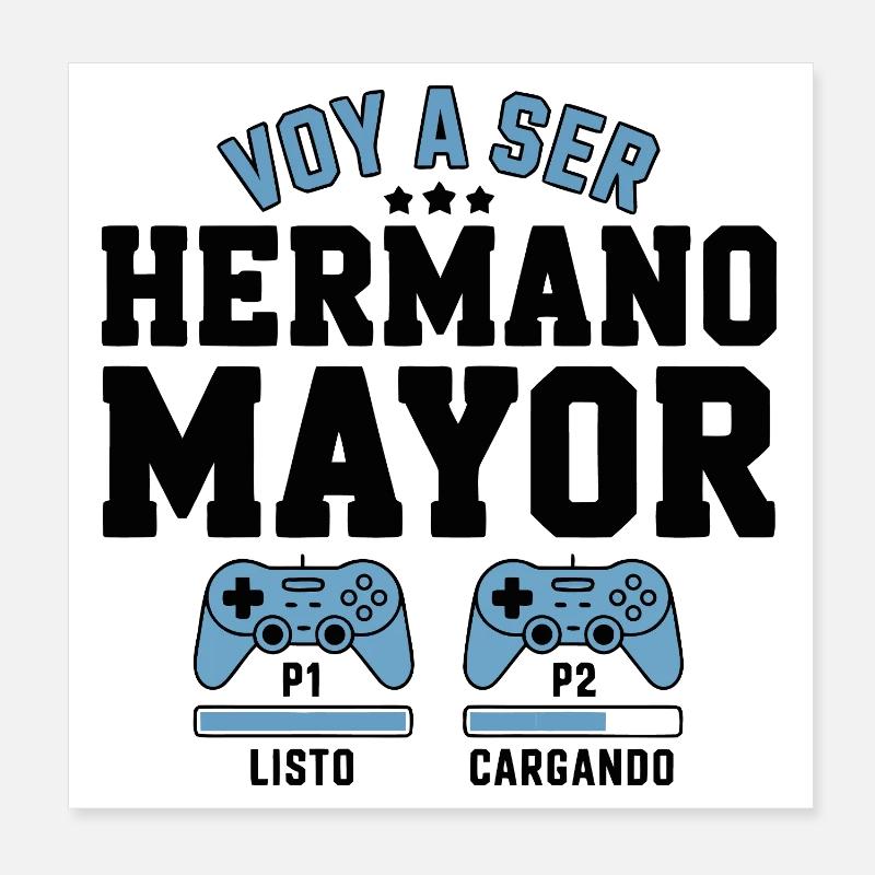 Ich werde ein großer Bruder sein Poster 20x20 cm