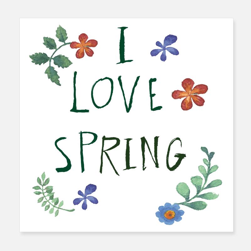 J’adore le printemps Poster 20 x 20 cm