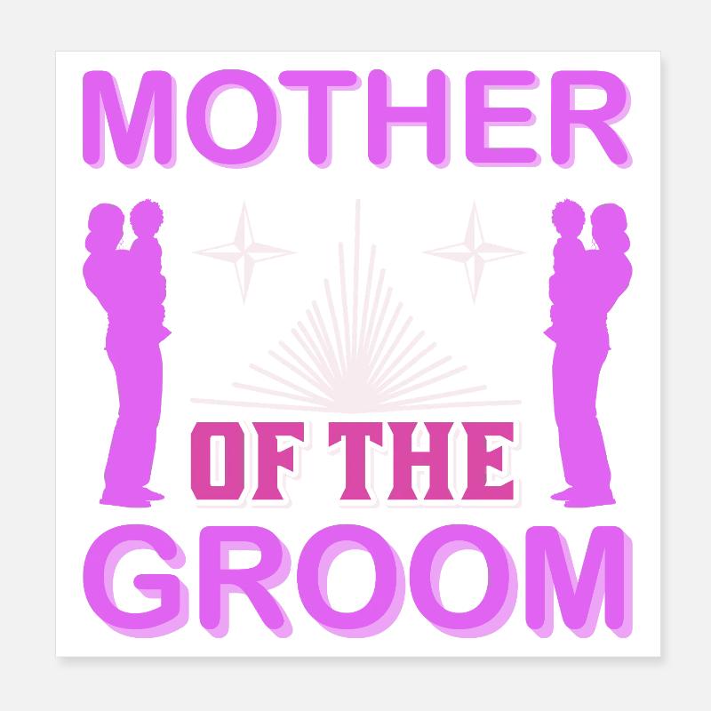 Brudgommens mor bryllupsmor gave-skjorte Poster 20x20 cm