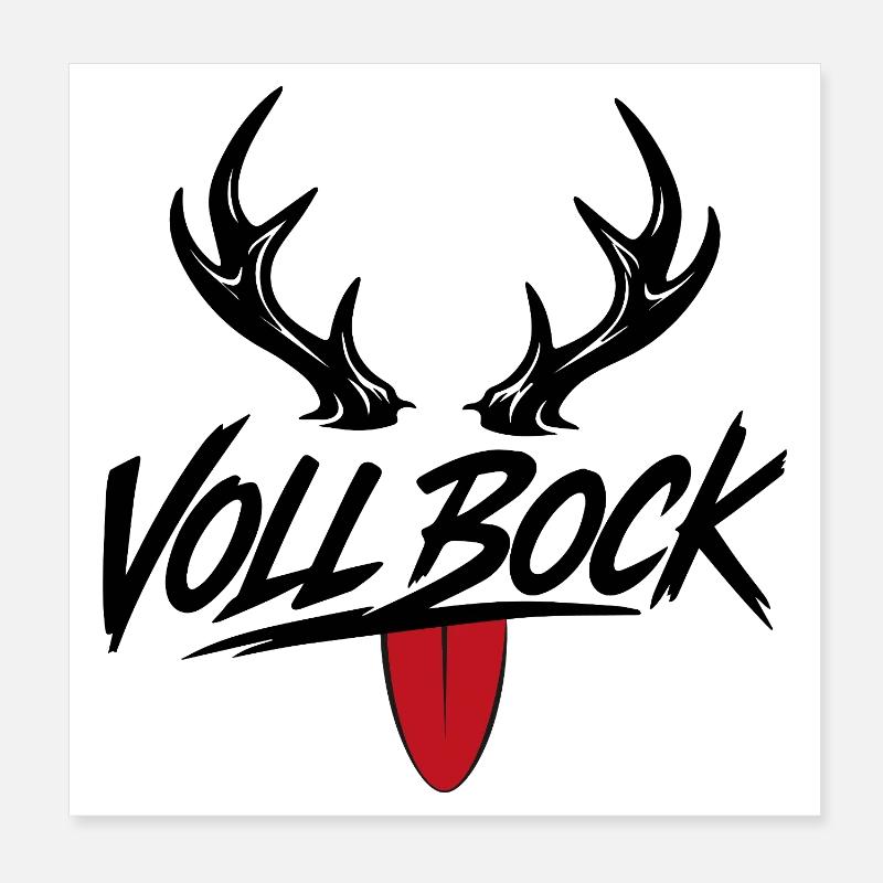 VOLL BOCK Poster 20x20 cm