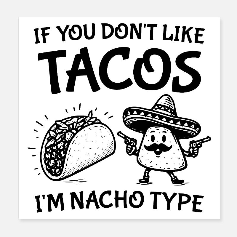 Chemise Nacho Type Cinco Poster 20 x 20 cm