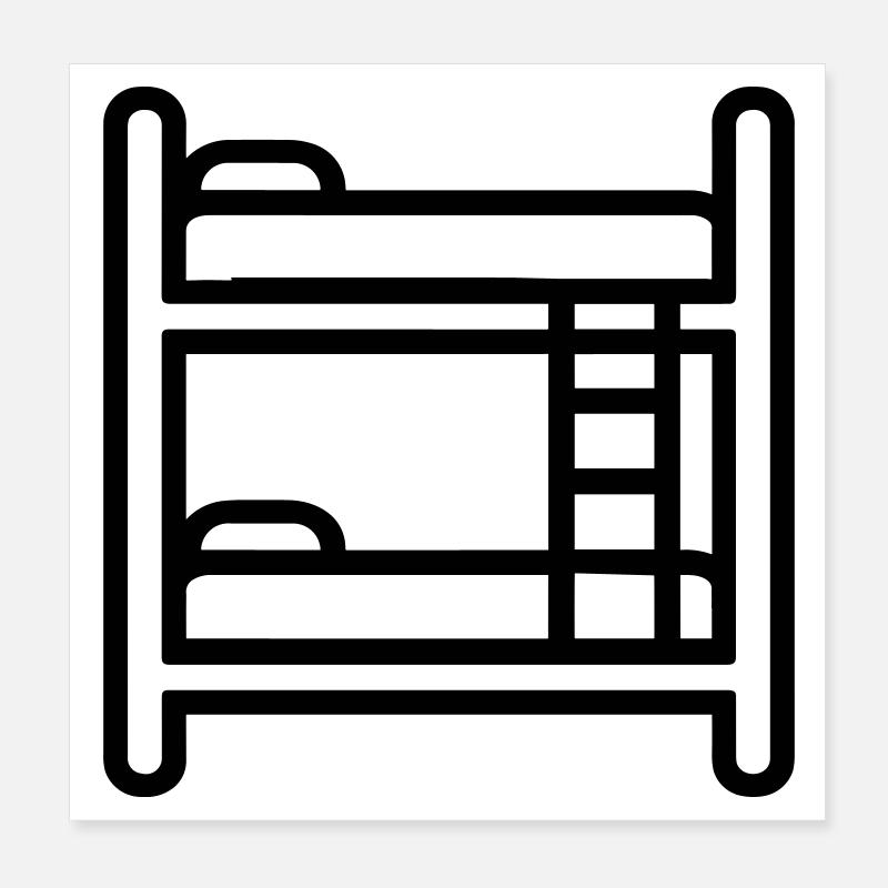 bunk bed Poster 8" x 8" (20x20 cm)