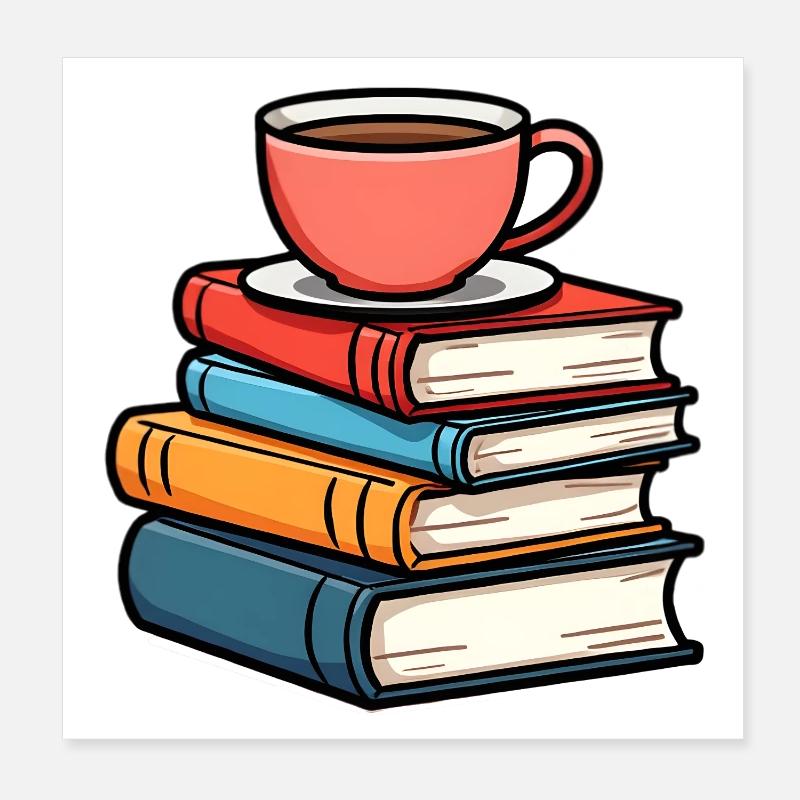 Books Poster 8" x 8" (20x20 cm)