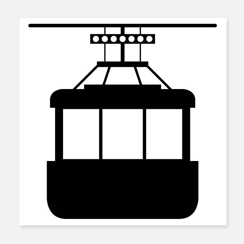 Cable car Poster 8" x 8" (20x20 cm)