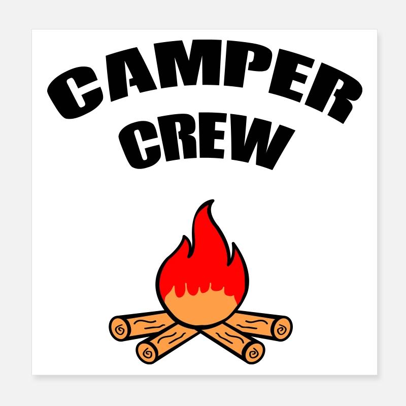 Campfire Flame Romance Poster 8" x 8" (20x20 cm)